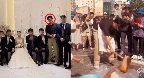 [서울=뉴시스] 한동훈 의원이 결혼식에 참석하고 단오행사에서 떡메치기에 참여하는 등 지역 주민과 소통하는 행보를 보이고 있다. (사진 출처=한동훈 의원 페이스북 캡처)
