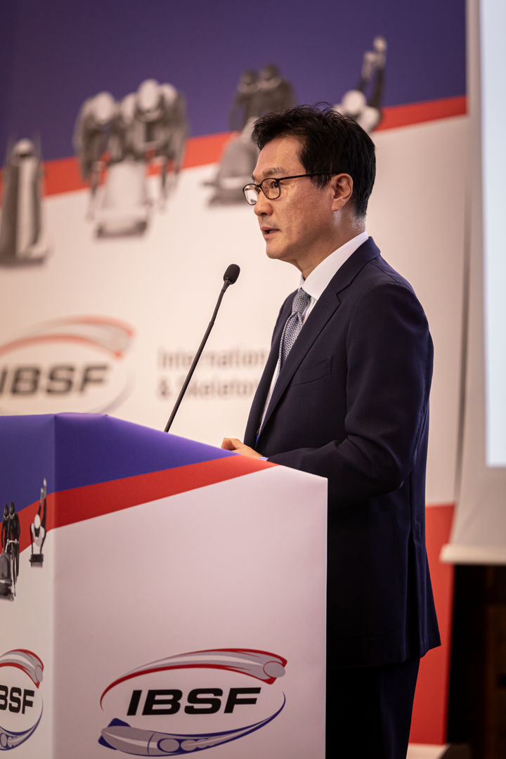 [서울=뉴시스] 국제봅슬레이스켈레톤연맹(IBSF) 부회장 재선에 성공한 전찬민 대한봅슬레이·스켈레톤경기연맹 회장. (사진=대한봅슬레이·스켈레톤경기연맹 제공) 2026.06.15. *재판매 및 DB 금지