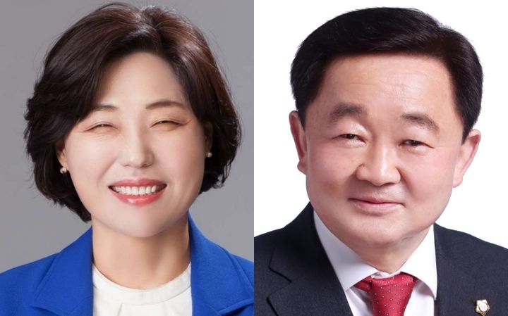 [청주=뉴시스] 왼쪽부터 더불어민주당 임은성 청주시의회 의장 후보, 국민의힘 정태훈 부의장 후보. photo@newsis.com *재판매 및 DB 금지