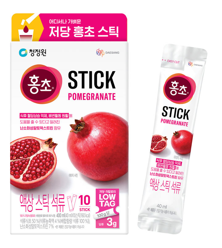 대상 청정원 저당 홍초 스틱 석류. (사진=대상 제공) *재판매 및 DB 금지