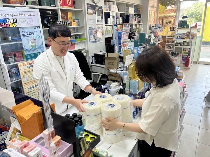 조제용 '약포지' 제공(사진=김제시 제공) *재판매 및 DB 금지