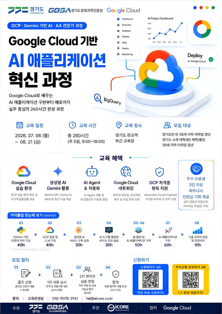 ‘인공지능(AI) 전문인력 양성 사업' 포스터(사진=경기도경제과학진흥원 제공) *재판매 및 DB 금지