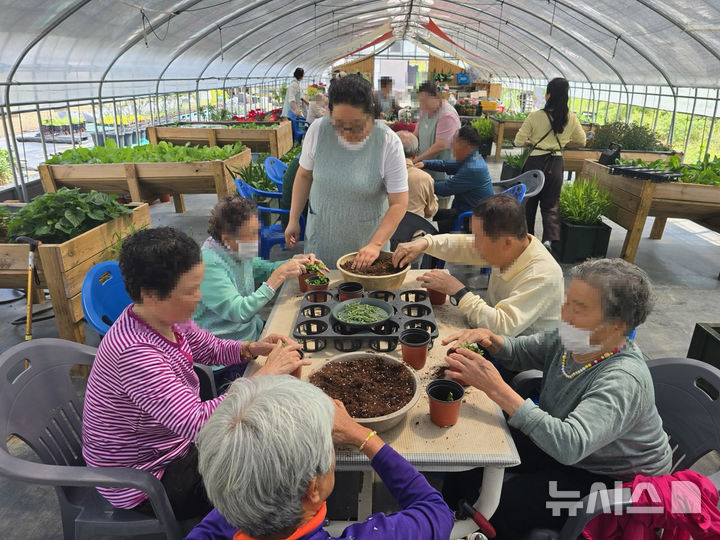 전남 영광군이 어르신의 정서 건강을 농업농촌자원으로 보살피는 '돌봄치유 프로그램'을 본격 운영한다. (사진=영광군 제공) photo@newsis.com *재판매 및 DB 금지
