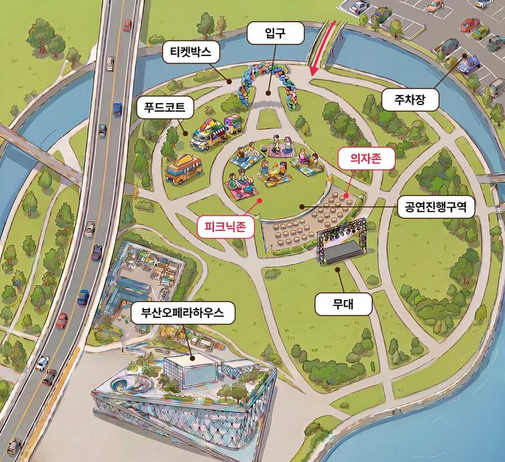 [부산=뉴시스] 부산오페라하우스 야외오페라 축제 '오페라 카르멘' 약도. (사진=클래식부산 제공) 2026.06.19 photo@newsis.com *재판매 및 DB 금지