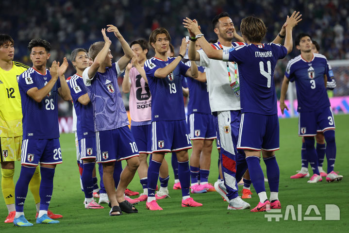 [과달루페=AP/뉴시스] 일본 남자 축구 대표팀. 2026.06.20.