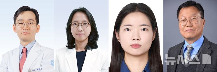 [서울=뉴시스] 왼쪽부터 박영호 분당서울대병원 신경과 교수, 편정민 교수, 황지윤 연구원, 노광식 인디애나대학 교수. (사진= 분당서울대병원 제공)