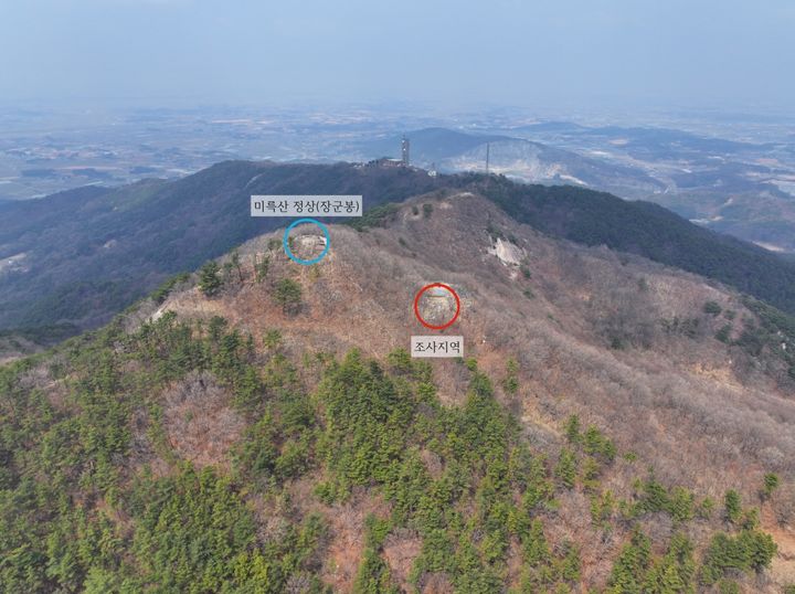 [서울=뉴시스] 미륵산성 조사지역 위치 (사진=국가유산청 제공) 2026.06.22. photo@newsis.com *재판매 및 DB 금지