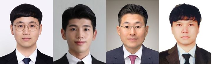 [서울=뉴시스] (왼쪽부터) 성균관대 화학공학부 김종욱 교수, 반도체융합공학과 유재영 교수, 경희대 미래정보디스플레이학부 진성훈 교수, 금오공대 전자공학부 서승기 교수. (사진=성균관대 제공) 2026.06.22. photo@newsis.com *재판매 및 DB 금지