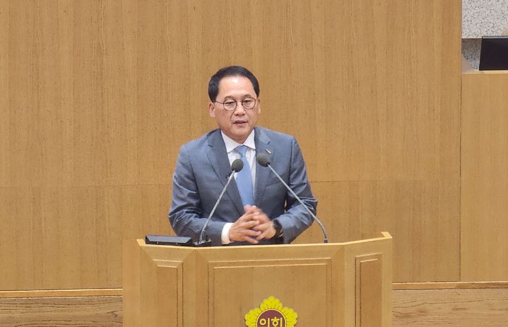 [수원=뉴시스] 이병희 기자 = 제12대 경기도의회 전반기 교섭단체 더불어민주당 대표의원으로 선출된 안광률 의원. 2026.06.22. iambh@newsis.com *재판매 및 DB 금지