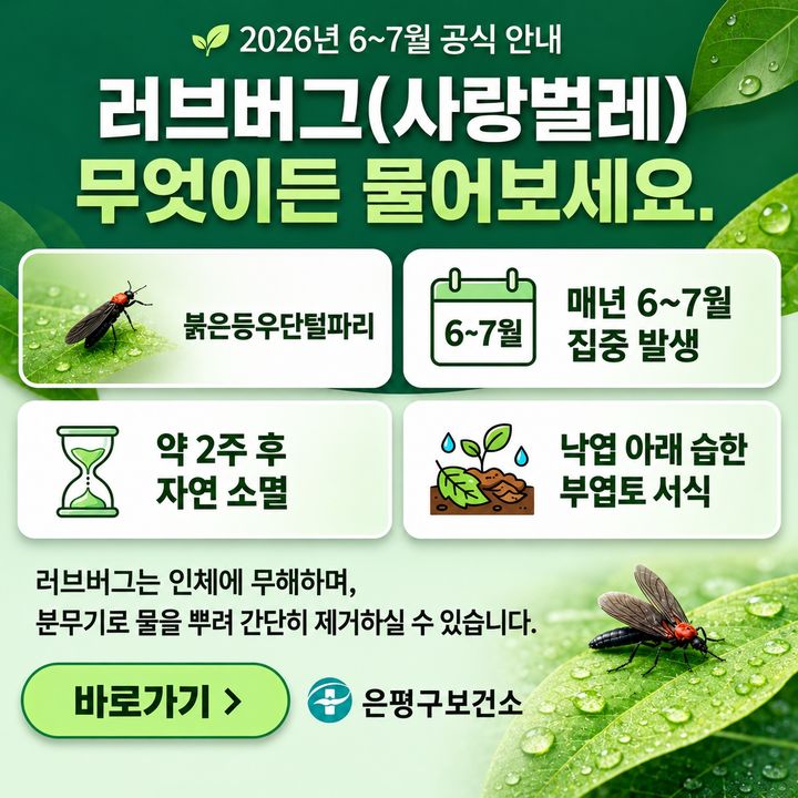 [서울=뉴시스]은평구 러브버그 관련 홍보물. (사진=은평구 제공) 2026.06.15. photo@newsis.com *재판매 및 DB 금지