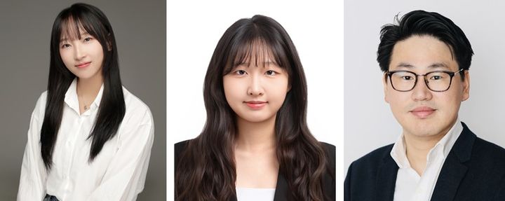 [대전=뉴시스] 왼쪽부터 산업디자인학과 김태영, 송현수 학생과 김승민 교수. (사진=국립한밭대 제공) 2026.06.23. photo@newsis.com *재판매 및 DB 금지