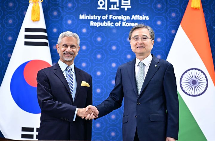 [서울=뉴시스] 한-인도 외교장관회담 개최. (사진=외교부 제공) 2206.06.24 *재판매 및 DB 금지