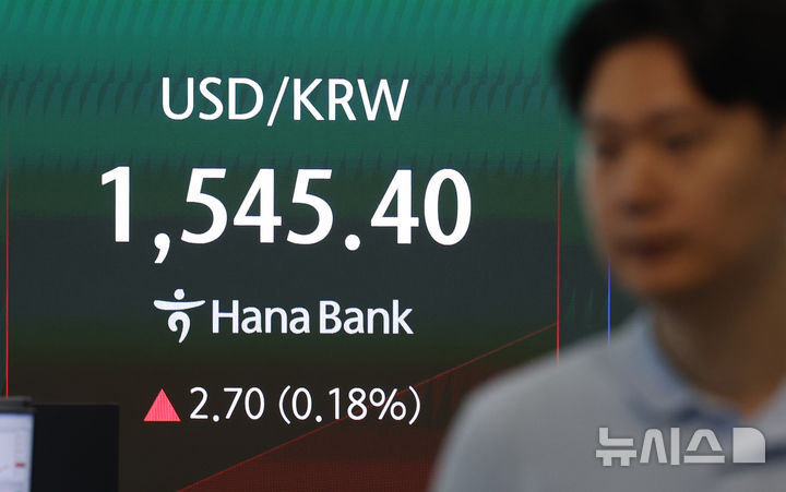 [서울=뉴시스] 조성우 기자 = 코스피가 전 거래일(8930.30)보다 117.12포인트(1.31%) 하락한 8813.18에 개장한 26일 오전 서울 중구 하나은행 딜링룸 전광판에 지수가 표시되고 있다. 코스닥 지수는 전 거래일(887.81)보다 3.38포인트(0.38%) 내린 884.43에 거래를 시작했다. 원·달러 환율은 전 거래일 주간거래 종가(1542.7원)보다 4.6원 오른 1547.3원에 출발했다. 2026.06.26. xconfind@newsis.com
