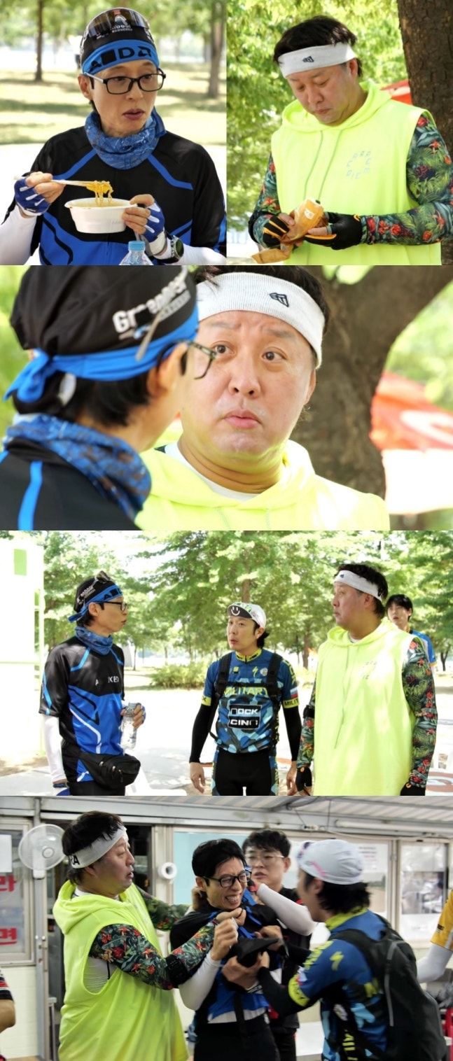 [서울=뉴시스] 27일 오후 6시30분 방송되는 MBC TV 예능물 '놀면 뭐하니?'에서는 동호회 '휘파람 라이더스' 회원들의 첫 한강 라이딩이 공개된다. (사진=MBC) 2026.06.27. photo@newsis.com *재판매 및 DB 금지