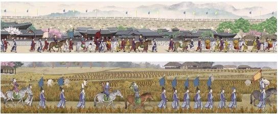 [서울=뉴시스] 비주얼아트 'K-헤리티지: 조선왕실 행차 풍경' 장면 중 일부 (사진=국가유산청 제공) 2026.06.29. photo@newsis.com *재판매 및 DB 금지