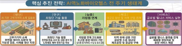 [안동=뉴시스] AI 역노화 사업 추진 전략. (그래픽=경북도 제공) 2026.06.29. photo@newsis.com *재판매 및 DB 금지