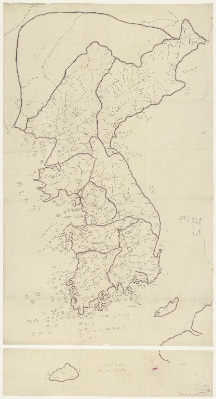 [서울=뉴시스]김대건 신부가 제작한 조선전도. (사진 = 동북아역사재단) 2026.06.29. photo@newsis.com *재판매 및 DB 금지