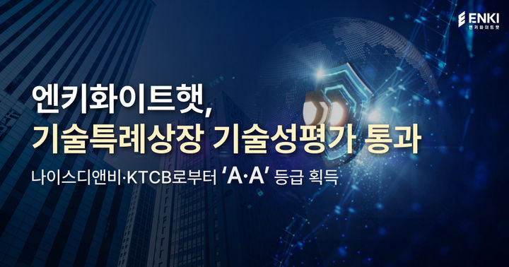 [서울=뉴시스] 엔키화이트햇은 코스닥 기술특례 상장을 위한 기술성 평가를 통과했다며 IPO 절차에 돌입한다고 29일 밝혔다. 2026.06.29. (사진=엔키화이트햇 제공) *재판매 및 DB 금지