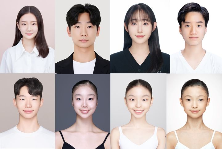 첫 번째 줄 왼쪽부터 한국예술종합학교 무용원 최주미, 김찬웅, 양서진, 김건우. 두번째 줄 왼쪽부터 한국예술영재교육원 현지호, 김라임, 이소율, 최서윤. (사진=한예종 제공) *재판매 및 DB 금지