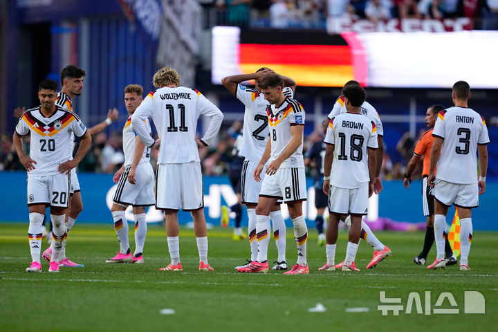 [폭스버러=AP/뉴시스] 2026 국제축구연맹(FIFA) 북중미 월드컵 32강에서 조기 탈락한 독일. 2026.06.29.