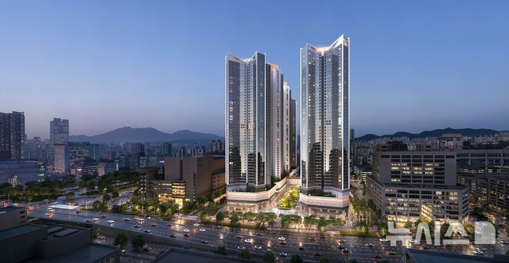 [서울=뉴시스] 상동역 롯데캐슬 조감도. 
