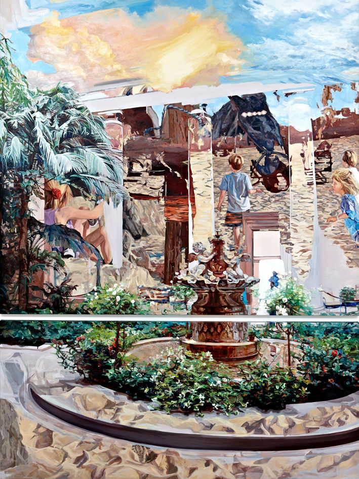 이지현 LEE Jihyun, 경계_모래사장_1 Threshold_Sandy Beach 1, 2011, Oil on canvas. 244 x 183 cm (2 pcs.) *재판매 및 DB 금지