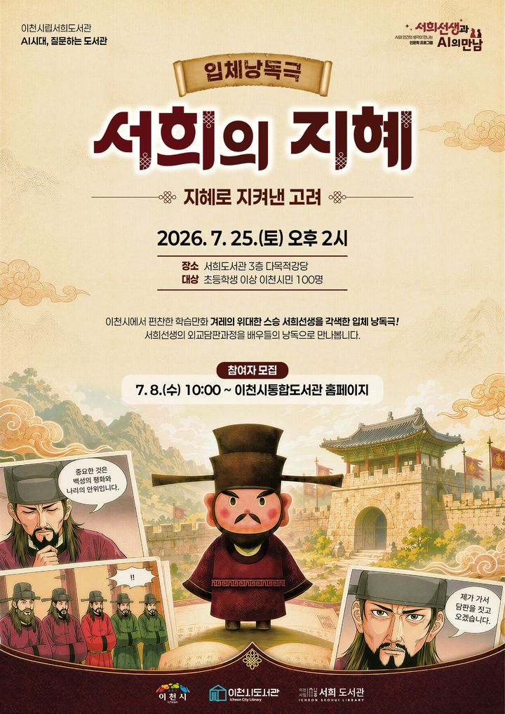 [이천=뉴시스] 입체낭독극 '서희의 지혜' 디지털 홍보자료. (사진=이천시 제공) 2026.06.30. photo@newsis.com *재판매 및 DB 금지