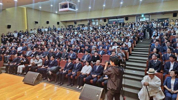 [세종=뉴시스] 송승화 기자 = 1일 보람동 세종시청 여민실에서 열린 조상호 세종시장 취임식 현장 모습. 2026.07.01. ssong1007@newsis.com *재판매 및 DB 금지