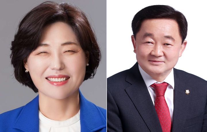 임은성 (왼쪽) 청주시의장과 정태훈 부의장. (사진=청주시의회 제공) *재판매 및 DB 금지