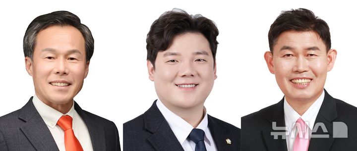 [포천=뉴시스] 서과석(왼쪽부터) 의장, 김현규 부의장, 최홍화 운영위원장. (사진=포천시의회 제공) 2026.07.01 photo@newsis.com