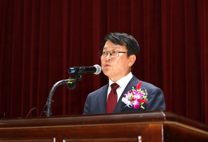 [대전=뉴시스] 취임사는 하는 오석진 대전시교육감. (사진=대전시교육청 제공) 2026.07.01. photo@newsis.com *재판매 및 DB 금지