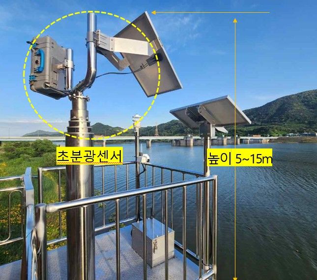 [세종=뉴시스]초분광타워 조류모니터링시스템 현황이다. (사진= 기후부 제공) *재판매 및 DB 금지