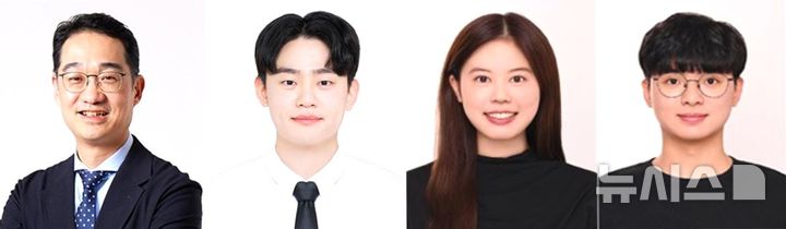 [포항=뉴시스] = 포스텍 노용영 교수 연구팀이 반도체에 공기와 맞닿는 순간 표면에 있던 이온이 산화되며 망가지는 것을 막고, 성능·안정성을 끌어올린 차세대 반도체를 '네이처'에 발표했다. 사진 왼쪽부터 포스텍 화학공학과 노 교수, 박건웅·노유진 박사, 통합 과정 이동현씨. (사진=포스텍 제공) 2026.07.02. photo@newsis.com
