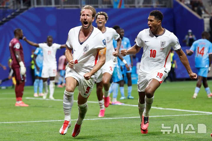 [애틀랜타=AP/뉴시스] 잉글랜드 남자 축구 대표팀의 해리 케인. 2026.07.01.
