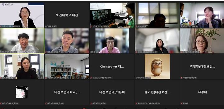[대전=뉴시스] 대전보건대 교원 비대면 특강 모습. (사진=대전보건대 제공) 2026.07.02. photo@newsis.com *재판매 및 DB 금지