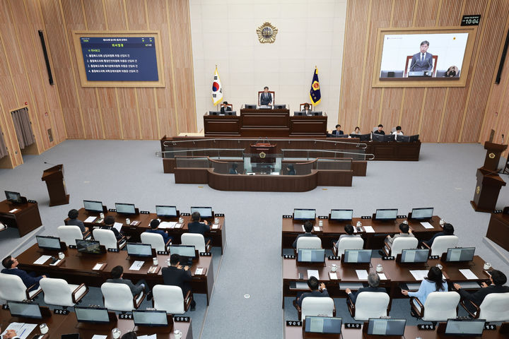 [청주=뉴시스] 충북도의회 본회의장. photo@newsis.com *재판매 및 DB 금지