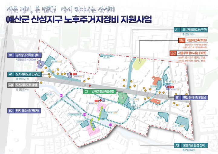 [예산=뉴시스] 예산군 예산읍 산성지구 노후주거지 정비 지원사업 구상도. (사진=예산군 제공) 2026.07.03. photo@newsis.com *재판매 및 DB 금지
