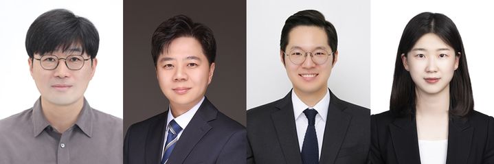 [대전=뉴시스] 왼쪽부터 홍기하, 김정환, 구교진 ,박제희 교수. (사진=국립한밭대 제공) 2026.07.03. photo@newsis.com *재판매 및 DB 금지