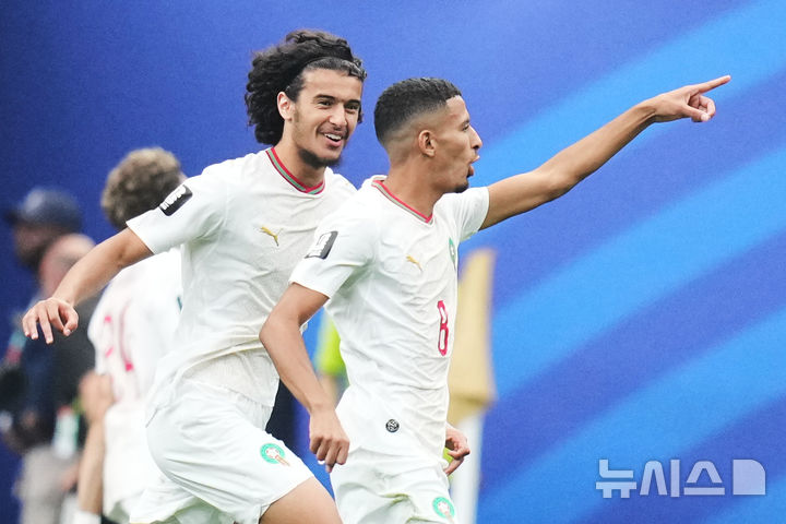 [휴스턴=AP/뉴시스]모로코, 캐나다 3-0 꺾고 8강 선착. 2026.07.04.