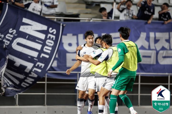 [서울=뉴시스] 프로축구 K리그2 서울 이랜드 FC의 박재용. (사진=한국프로축구연맹 제공) 