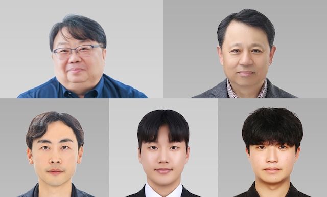 [서울=뉴시스] (왼쪽 위부터 시계방향) 서강대 인공지능학과 장두성 교수, 구명완 교수, 이인성·신용섭·유해준 연구원. (사진=서강대 제공) 2026.07.06. photo@newsis.com *재판매 및 DB 금지