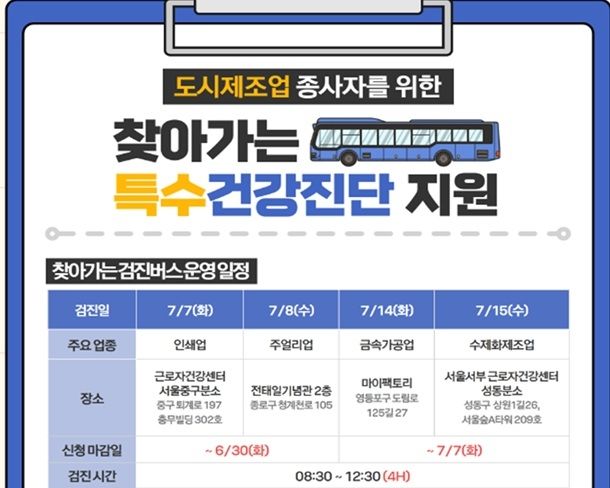 [서울=뉴시스] 도시제조업 종사자 특수건강진단 안내문. (자료=서울시 제공) 2026.07.07. photo@newsis.com *재판매 및 DB 금지
