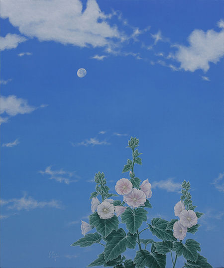 김선수, '마음속의 고요-접시꽃 (The Calm of the Soul)', Oil on Canvas, 72.7 × 60.6cm *재판매 및 DB 금지