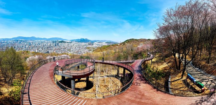 [서울=뉴시스] 중랑구 용마산 스카이워크 이용객 100만명 돌파. (사진=중랑구 제공) 2026.07.07. photo@newsis.com *재판매 및 DB 금지