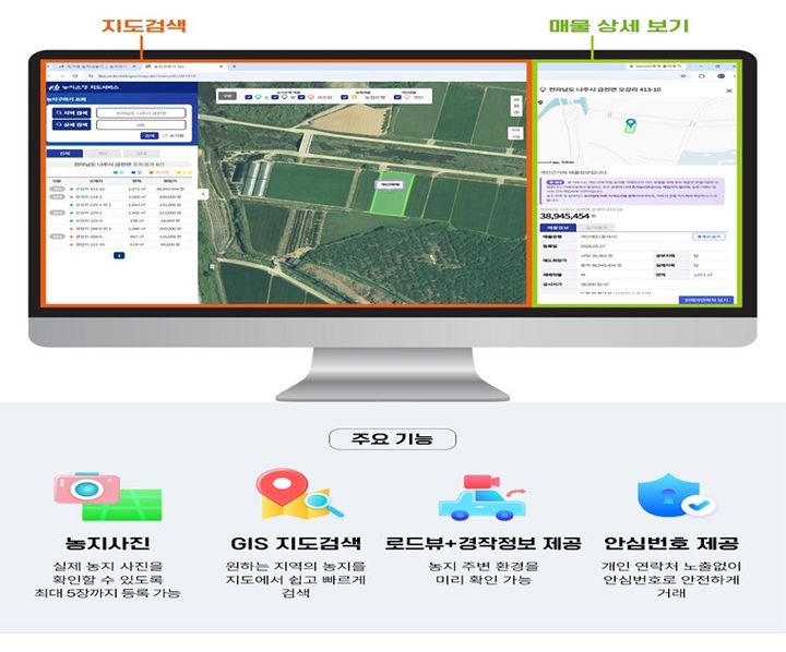 [세종=뉴시스] 농지 직거래 플랫폼. (사진=농림축산식품부 제공) 2026.07.07. photo@newsis.com *재판매 및 DB 금지