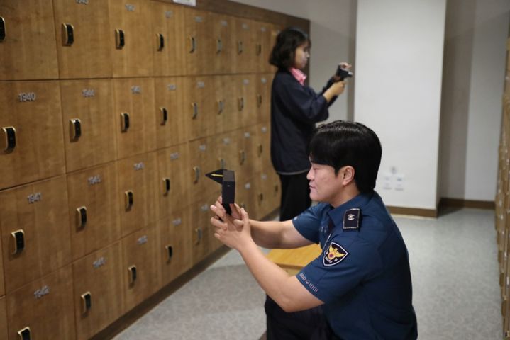 8일 강원랜드는 하이원워터월드에서 정선경찰서와 합동 점검을 실시하고 있다.(사진=강원랜드 제공) *재판매 및 DB 금지