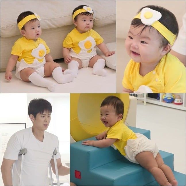 [서울=뉴시스] 유튜버 손민수·임라라 부부의 아들 강이가 계단 오르기에 도전한다. (사진=KBS) 2026.07.08. photo@newsis.com *재판매 및 DB 금지