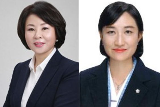 [대전=뉴시스] 더불어민주당 윤원옥(왼쪽) 제10대 대전 중구의회 전반기 의장과 김선옥 부의장. (사진= 중구의회 제공) 2026.07.08. photo@newsis.com *재판매 및 DB 금지