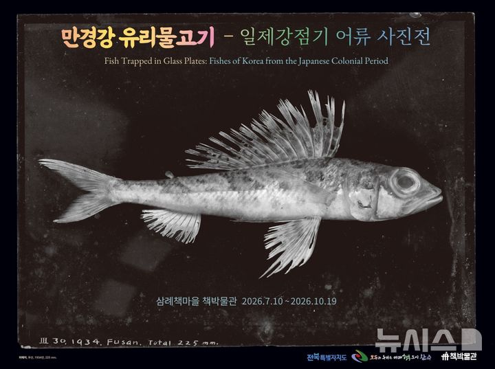 [완주=뉴시스] 완주군 삼례책마을 책박물관에서 개최하는 '만경강 유리물고기-일제강점기 어류 사진전'. *재판매 및 DB 금지