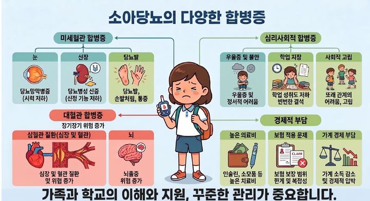 [서울=뉴시스]소아당뇨의 다양한 합병증. (사진=질병관리청 제공) 2026.07.09. photo@newsis.com *재판매 및 DB 금지